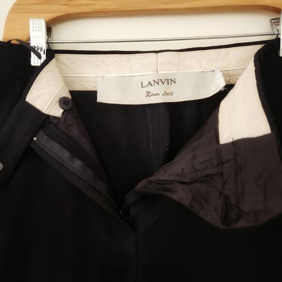 LANVIN PARIS Wool Mid-Rise Pants Size 42 - Picture 4 of 13